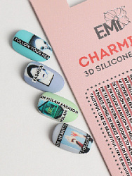 Силиконовые стикеры для ногтей EMI, Charmicon 3D Silicone Stickers №94 Слова